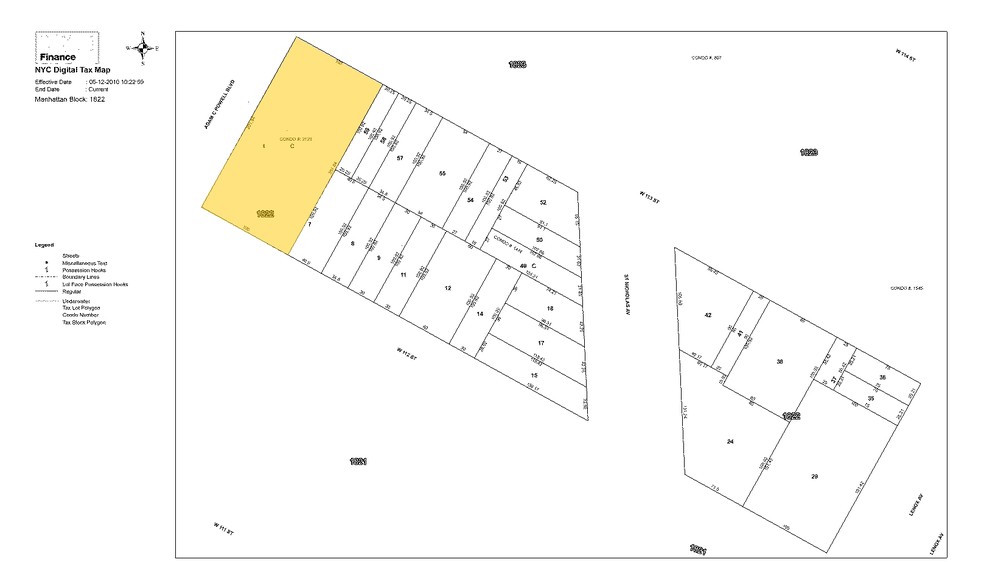 1845 Adam Clayton Powell Jr Blvd, New York, NY for lease - Plat Map - Image 2 of 6