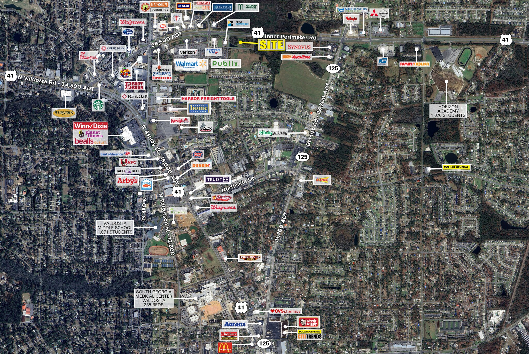 Inner Perimeter Rd, Valdosta, GA for sale Aerial- Image 1 of 1