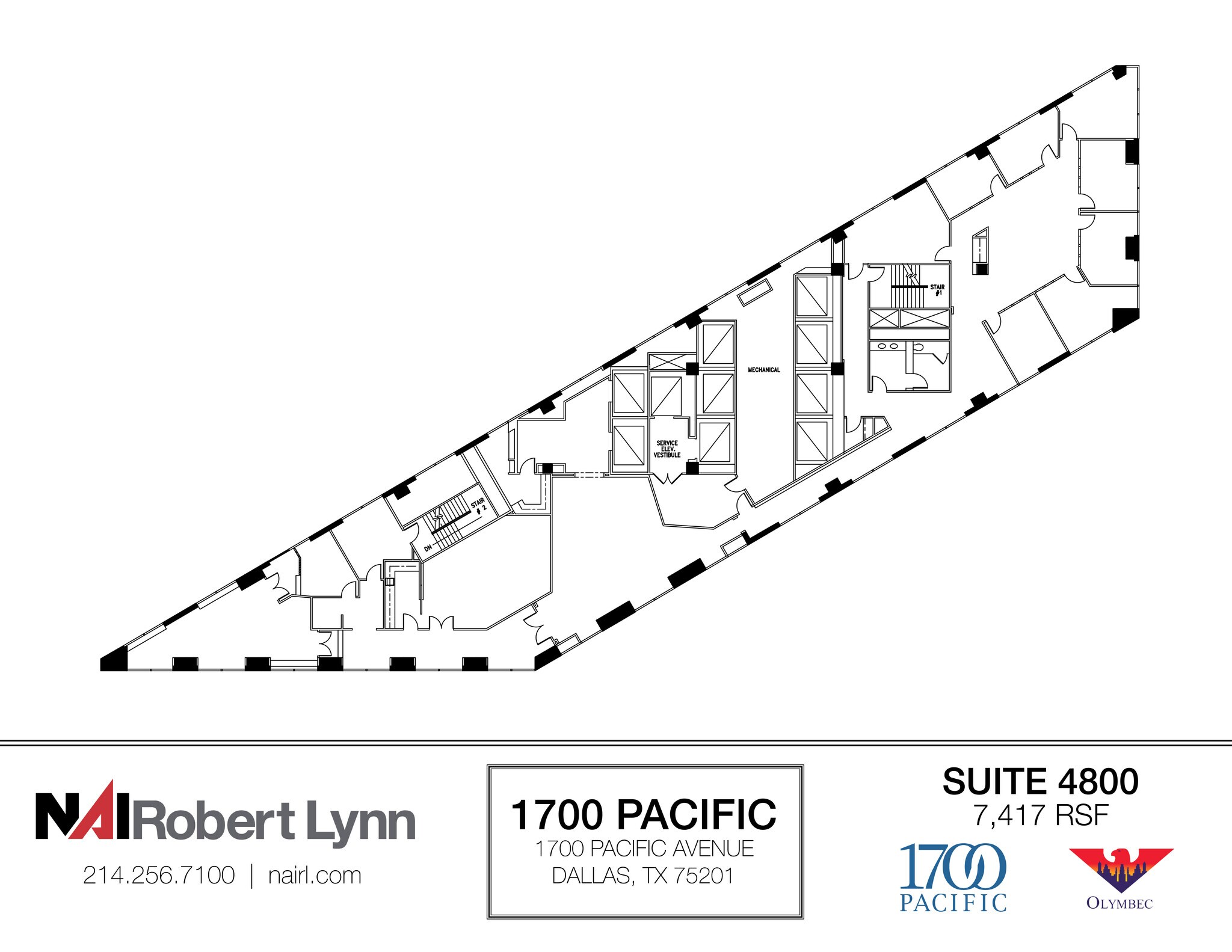 1700 Pacific Ave, Dallas, TX for lease Floor Plan- Image 1 of 7