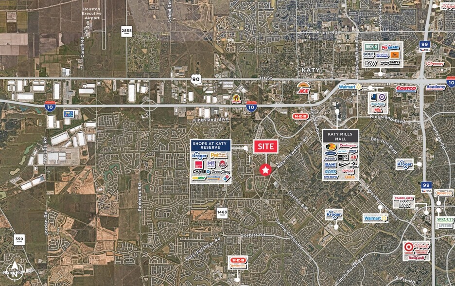 S Firethorne Dr & Katy Flewellen Rd, Katy, TX for lease - Aerial - Image 2 of 2