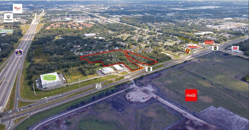 US 301 & Courtney Palms Blvd, Tampa, FL for sale - Aerial - Image 2 of 3
