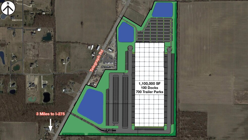 12585 Telegraph, South Rockwood, MI for sale - Site Plan - Image 1 of 1