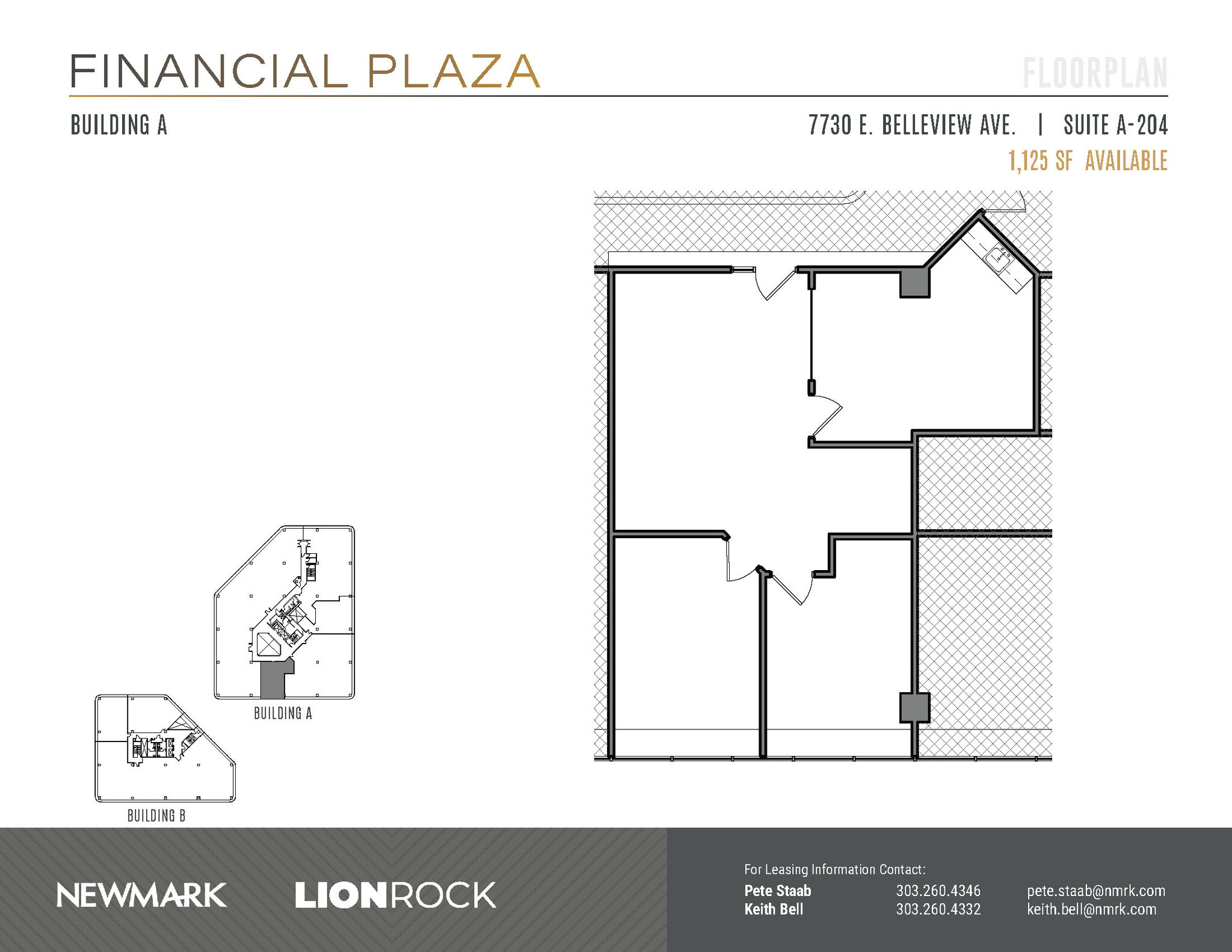 7730 E Belleview Ave, Greenwood Village, CO for lease Floor Plan- Image 1 of 2