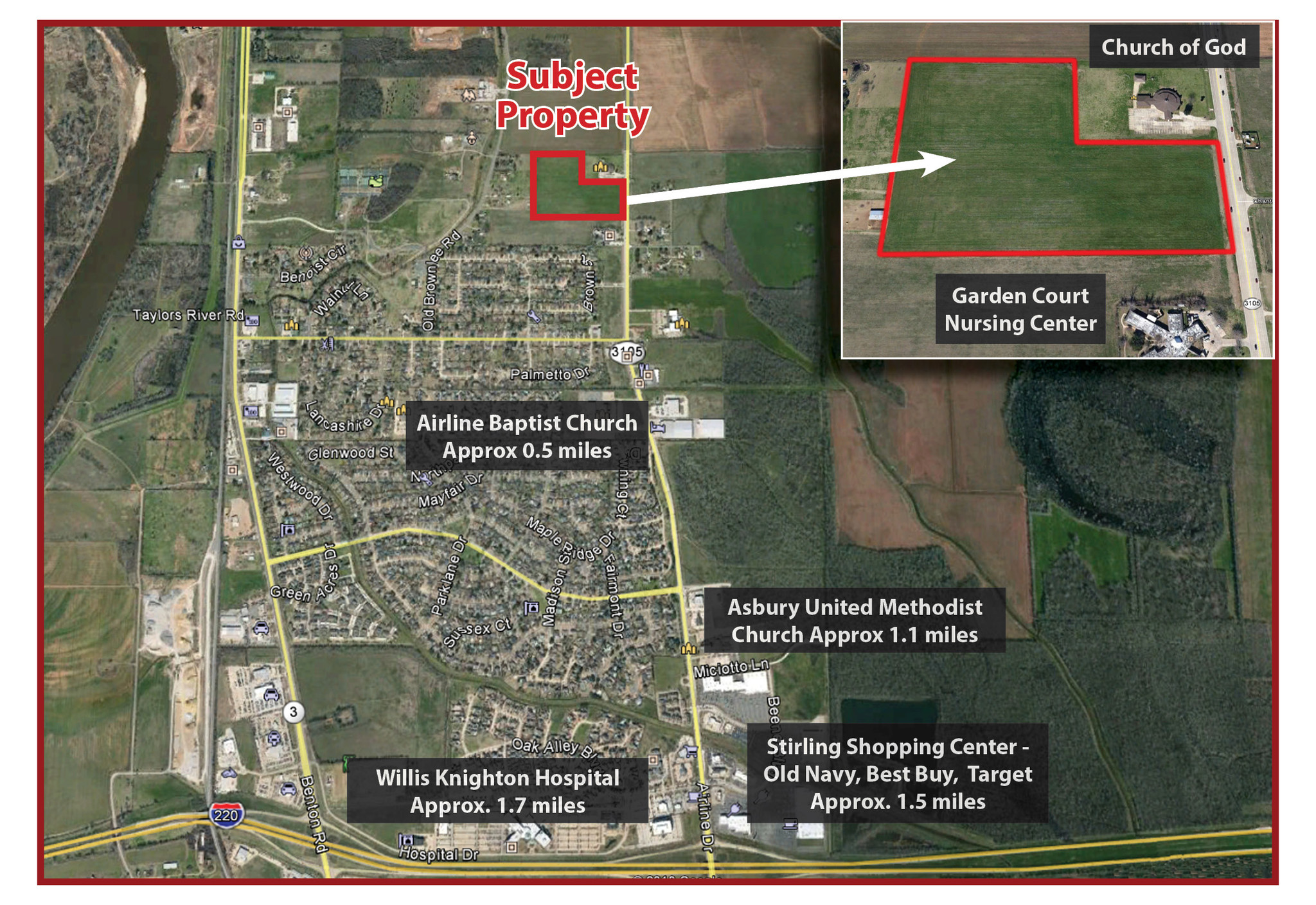 20 Acres Airline Dr Dr, Bossier City, LA for sale Primary Photo- Image 1 of 2