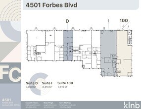 4501 Forbes Blvd, Lanham, MD for lease Floor Plan- Image 1 of 2