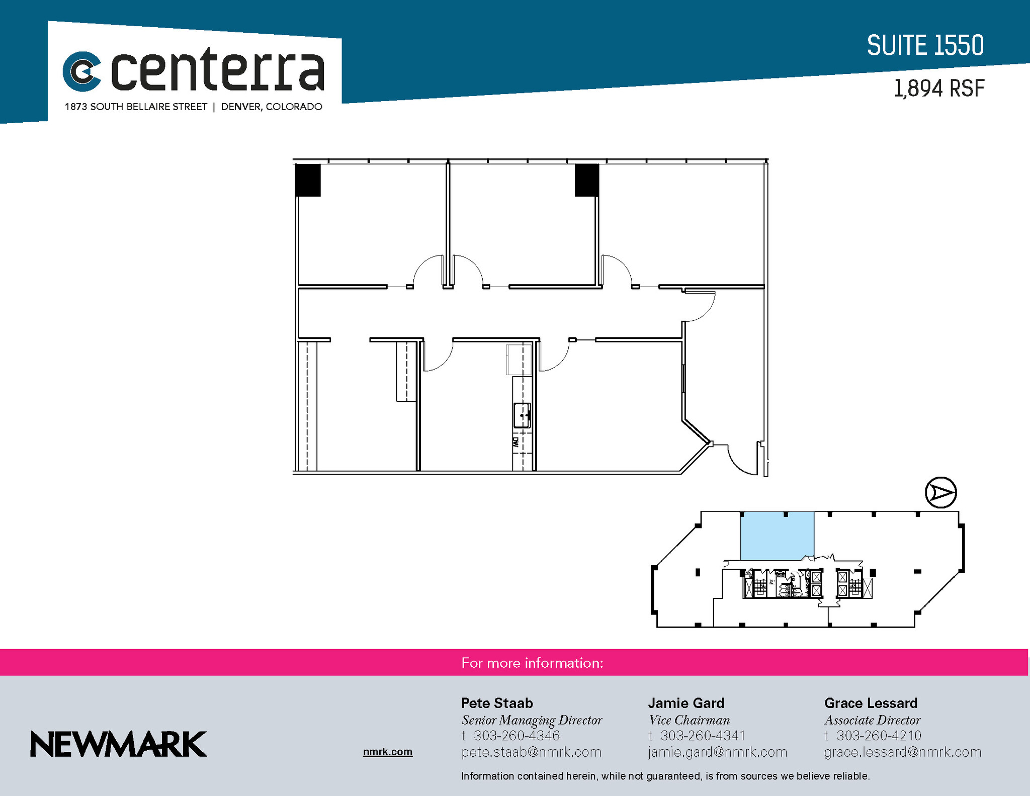 1873 S Bellaire St, Denver, CO for lease Floor Plan- Image 1 of 1