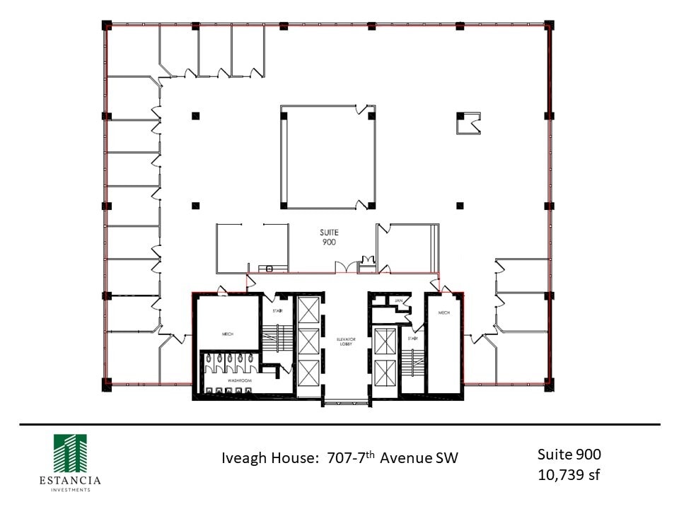 707 7th Ave SW, Calgary, AB for lease Floor Plan- Image 1 of 7