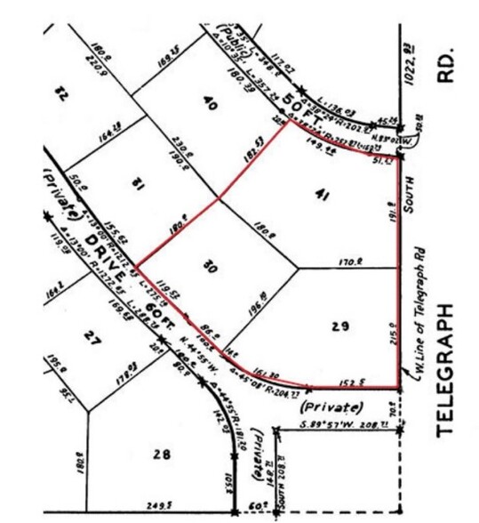 13 Mile & Telegraph Rd, Franklin, MI for sale - Plat Map - Image 3 of 4