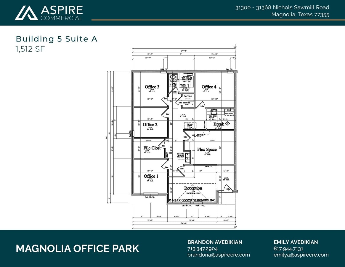 31300-31368 Nichols Sawmill Rd, Magnolia, TX 77355 - Unit 5A -  - Floor Plan - Image 1 of 2
