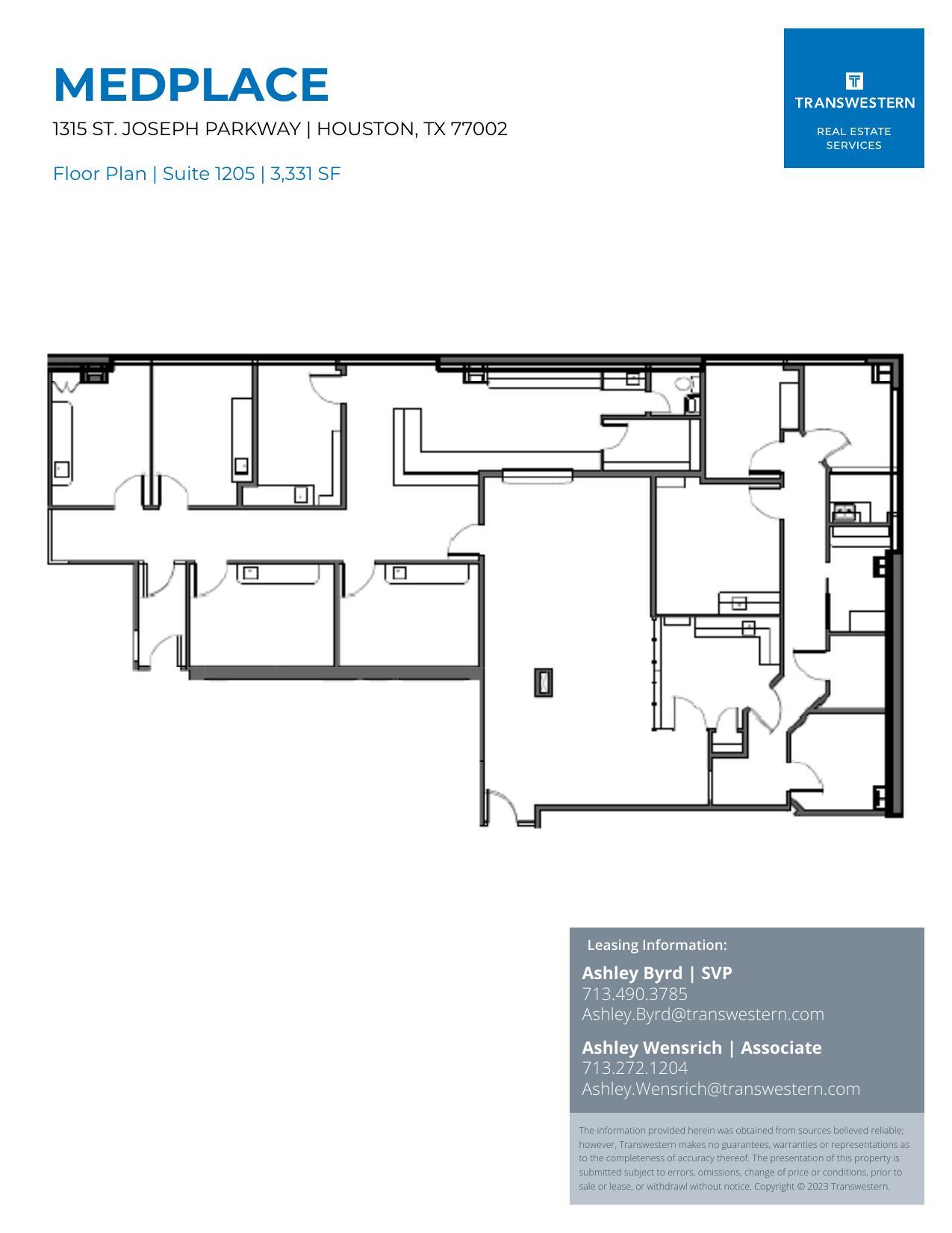 1315 St Joseph Pky, Houston, TX for lease Floor Plan- Image 1 of 2