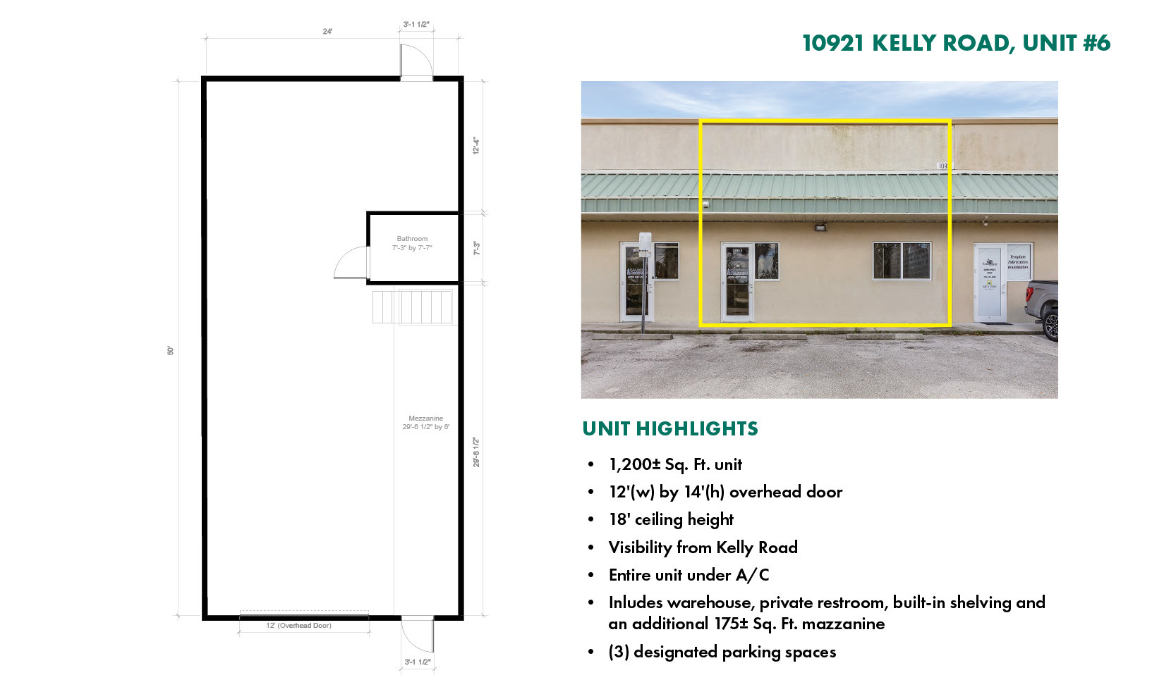 10921 Kelly Rd, Fort Myers, FL for lease Floor Plan- Image 1 of 2