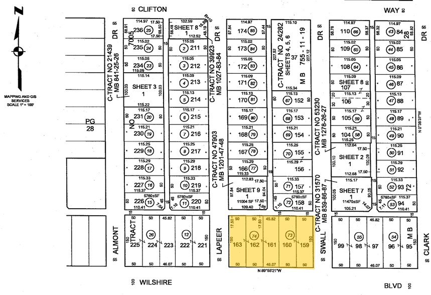 8901-8907 Wilshire Blvd, Beverly Hills, CA for lease - Plat Map - Image 3 of 4