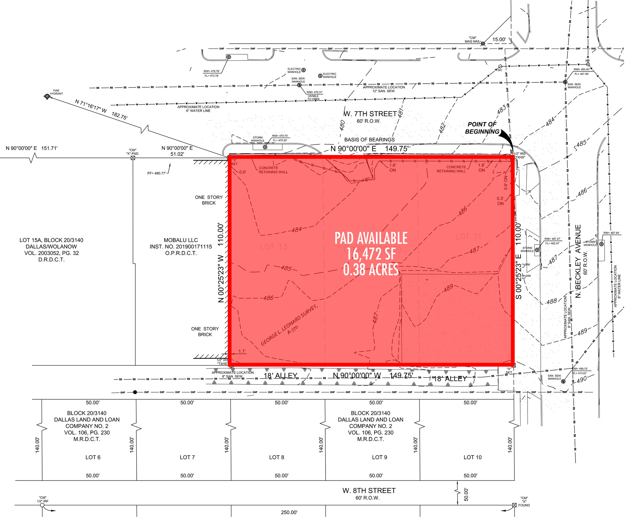 423 Beckley, Dallas, TX for lease Site Plan- Image 1 of 2