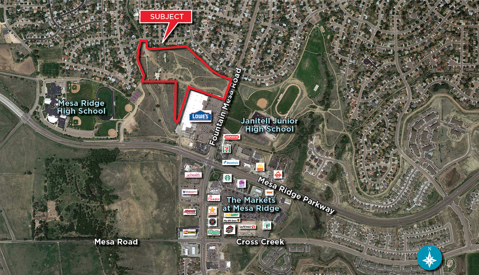 NWC of Fountain Mesa Rd & Mesa Ridge Pkwy, Fountain, CO for sale - Building Photo - Image 1 of 1