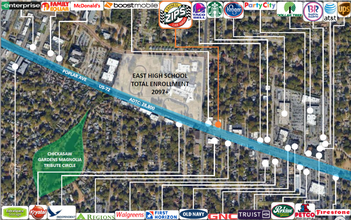 3294 Poplar Ave, Memphis, TN - aerial  map view