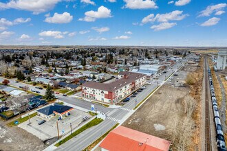 1010 Railway St, Crossfield, AB - AERIAL  map view - Image1