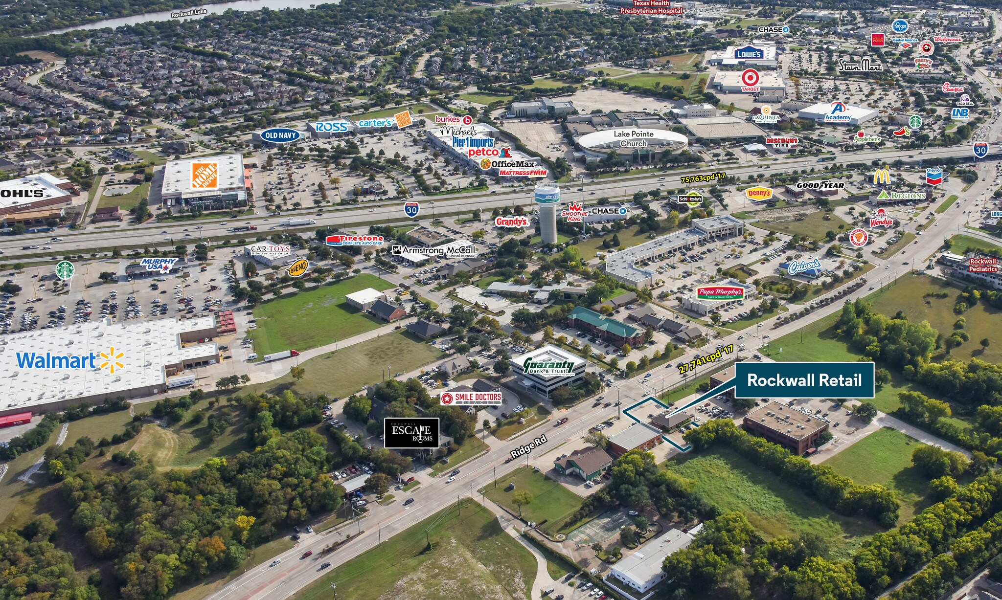 2310 Ridge Rd, Rockwall, TX for sale Aerial- Image 1 of 1