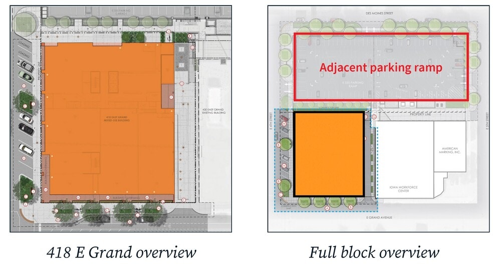 418 E Grand Ave, Des Moines, IA for lease - Site Plan - Image 1 of 1