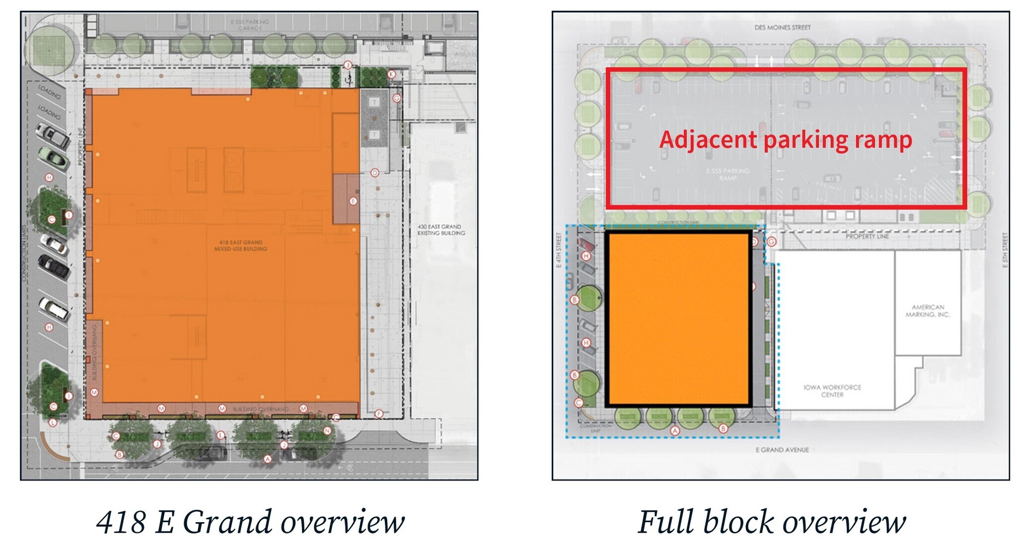 418 E Grand Ave, Des Moines, IA for lease Site Plan- Image 1 of 2