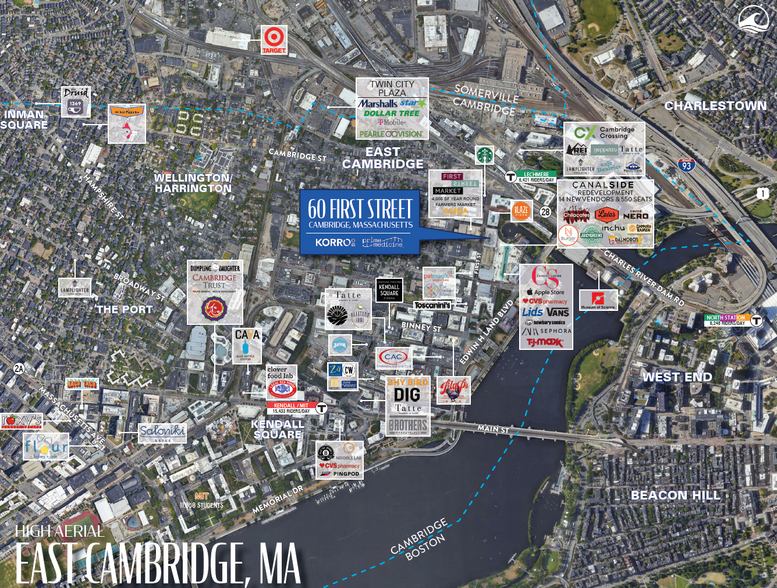 60 1st St, Cambridge, MA for lease - Aerial - Image 3 of 6