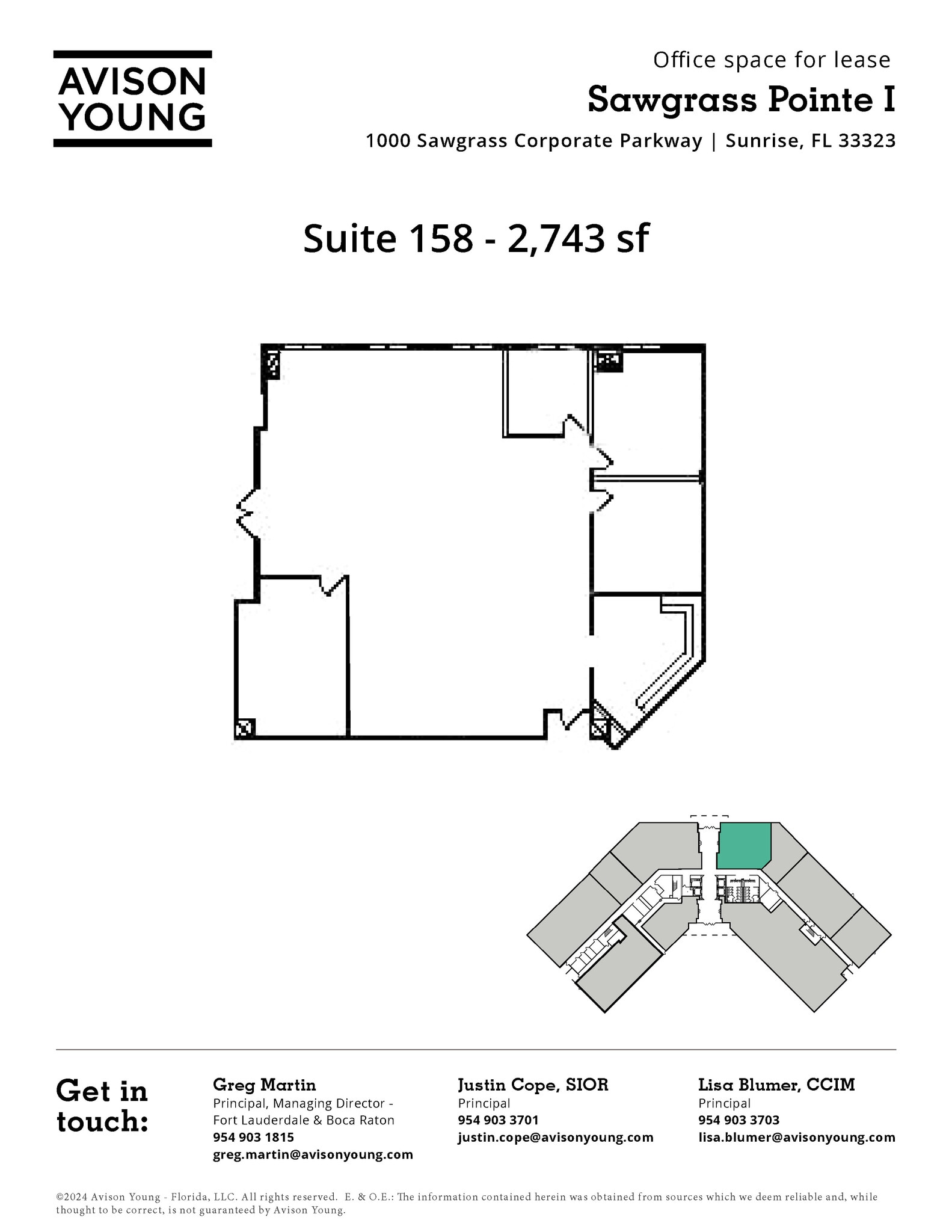 1000 Sawgrass Corporate Pkwy, Sunrise, FL for lease Floor Plan- Image 1 of 1