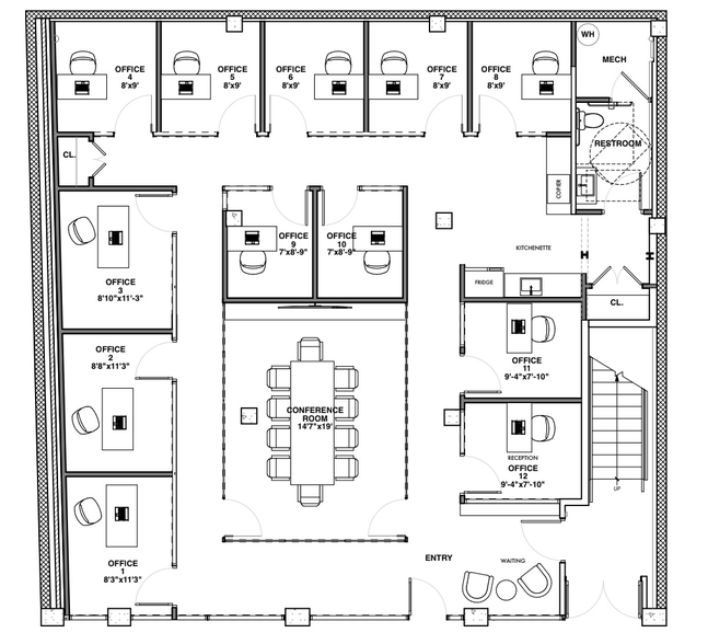 12 E Walnut St, Asheville, NC for lease - Typical Floor Plan - Image 2 of 22