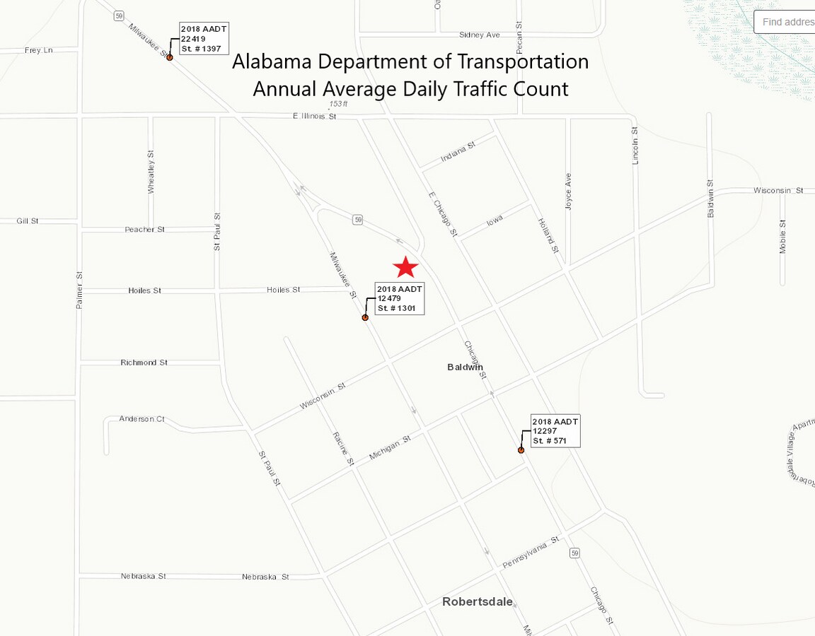 22749 Chicago St, Robertsdale, AL 36567 Rare Hwy 59 Split 4 Lots