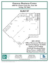 6000 Campus Circle Dr W, Irving, TX for lease Floor Plan- Image 1 of 2