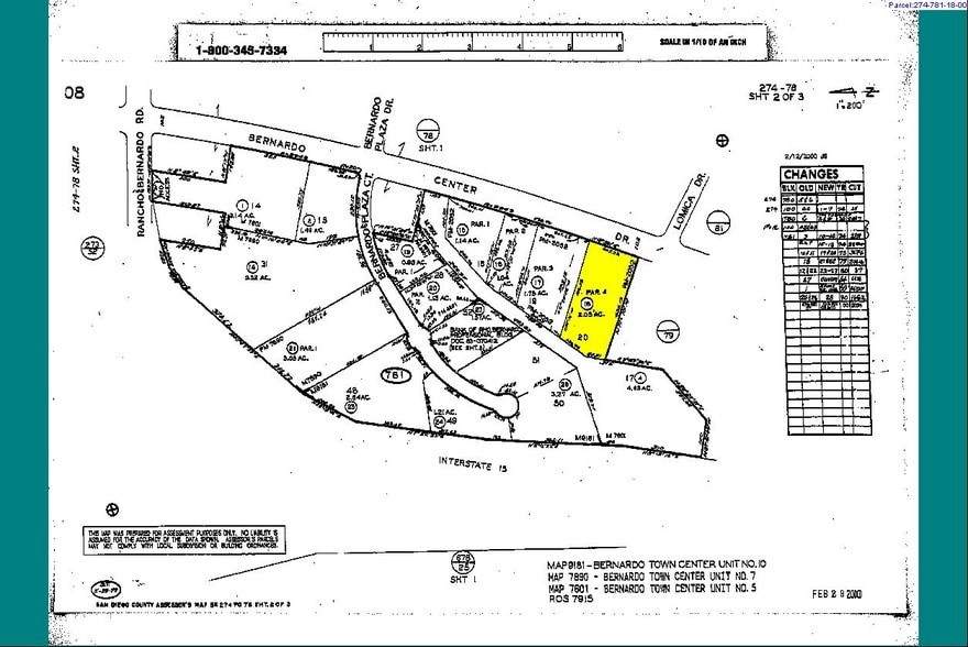 16766 Bernardo Center Dr, San Diego, CA for lease - Plat Map - Image 2 of 18