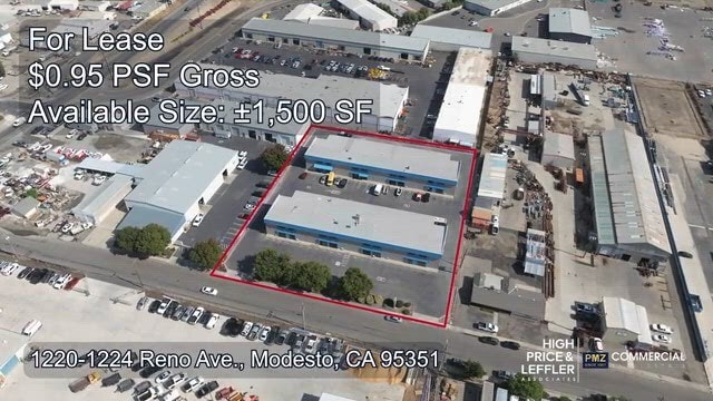 1220-1224 Reno Ave, Modesto, CA for lease - Commercial Listing Video - Image 2 of 10