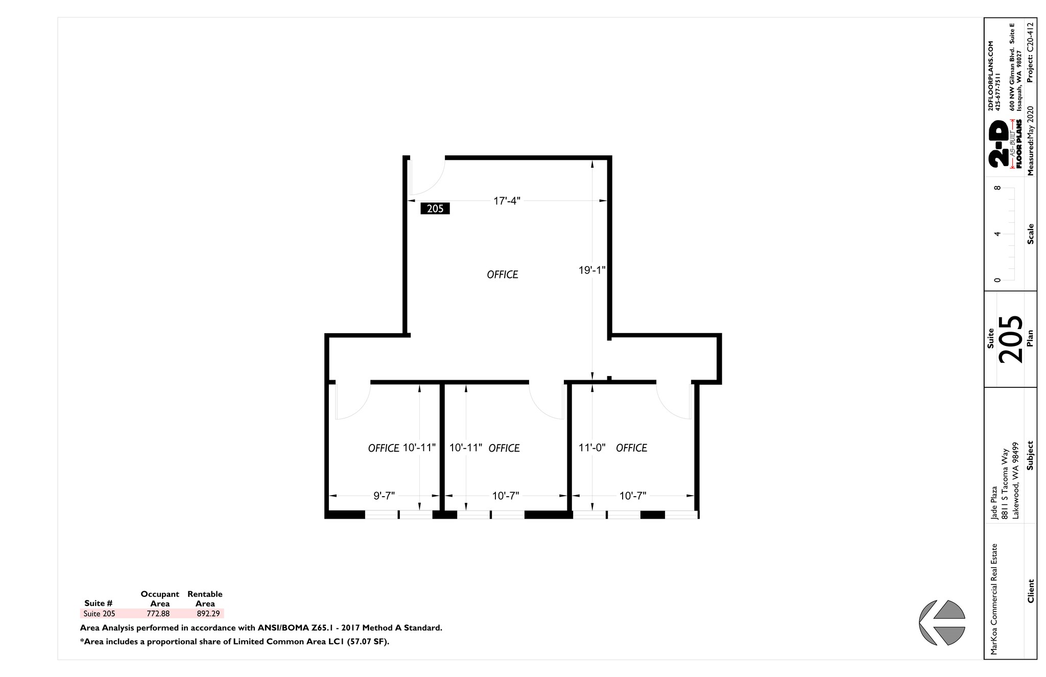 8811 S Tacoma Way, Tacoma, WA for lease Site Plan- Image 1 of 2