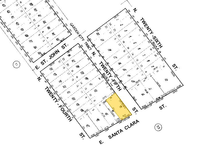 1191 E Santa Clara St, San Jose, CA for lease - Plat Map - Image 2 of 15