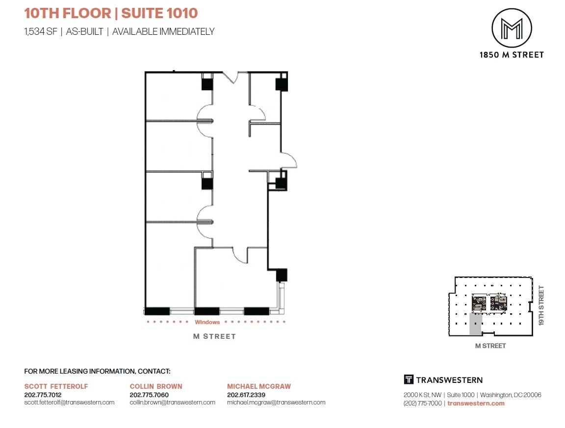 1850 M St NW, Washington, DC for lease Floor Plan- Image 1 of 1