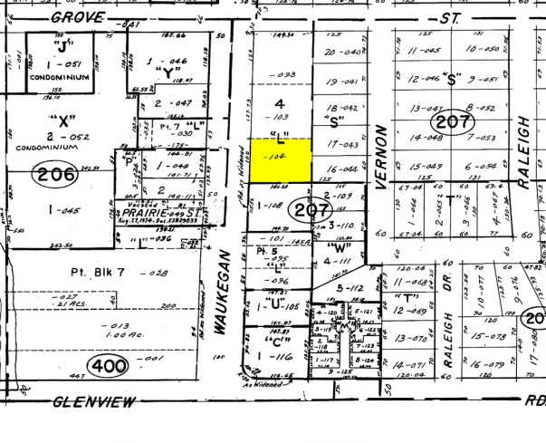 1107 Waukegan Rd, Glenview, IL for sale Plat Map- Image 1 of 1