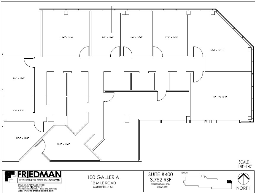 100 Galleria Officentre, Southfield, MI for sale Floor Plan- Image 1 of 2