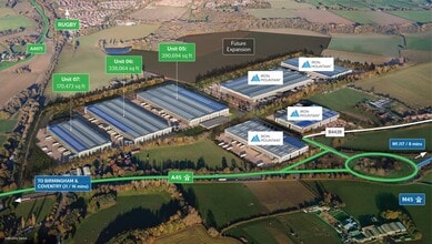 Coventry Rd, Rugby, WAR - AERIAL  map view - Image1