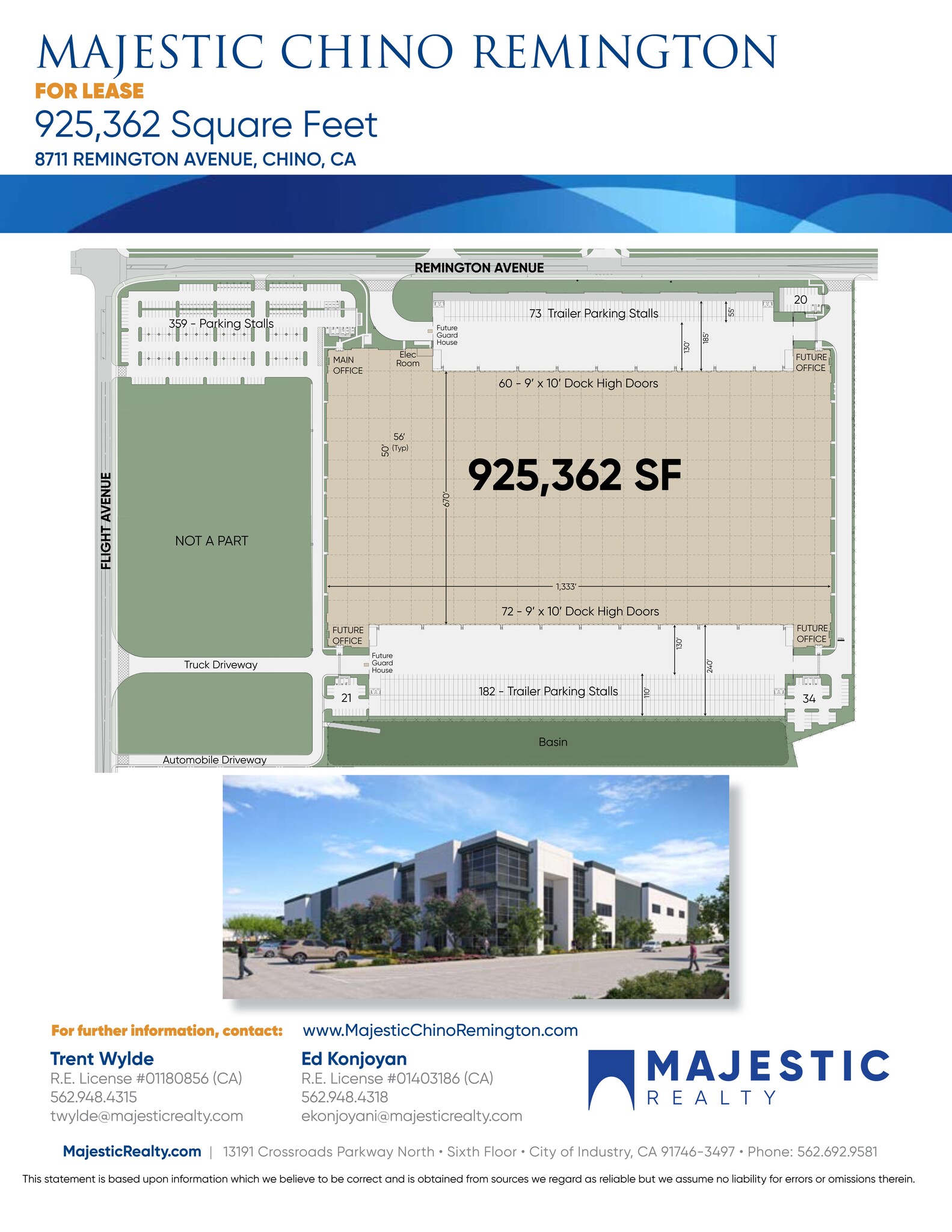 8711 Remington Ave, Chino, CA for lease Site Plan- Image 1 of 3