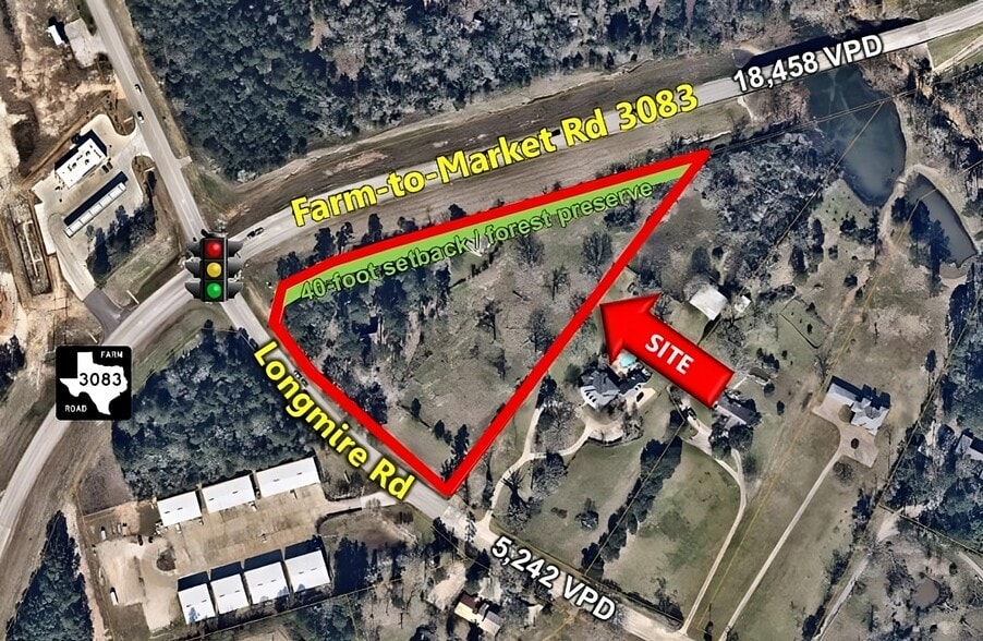 1938 Longmire Rd, Conroe, TX for sale - Aerial - Image 1 of 5