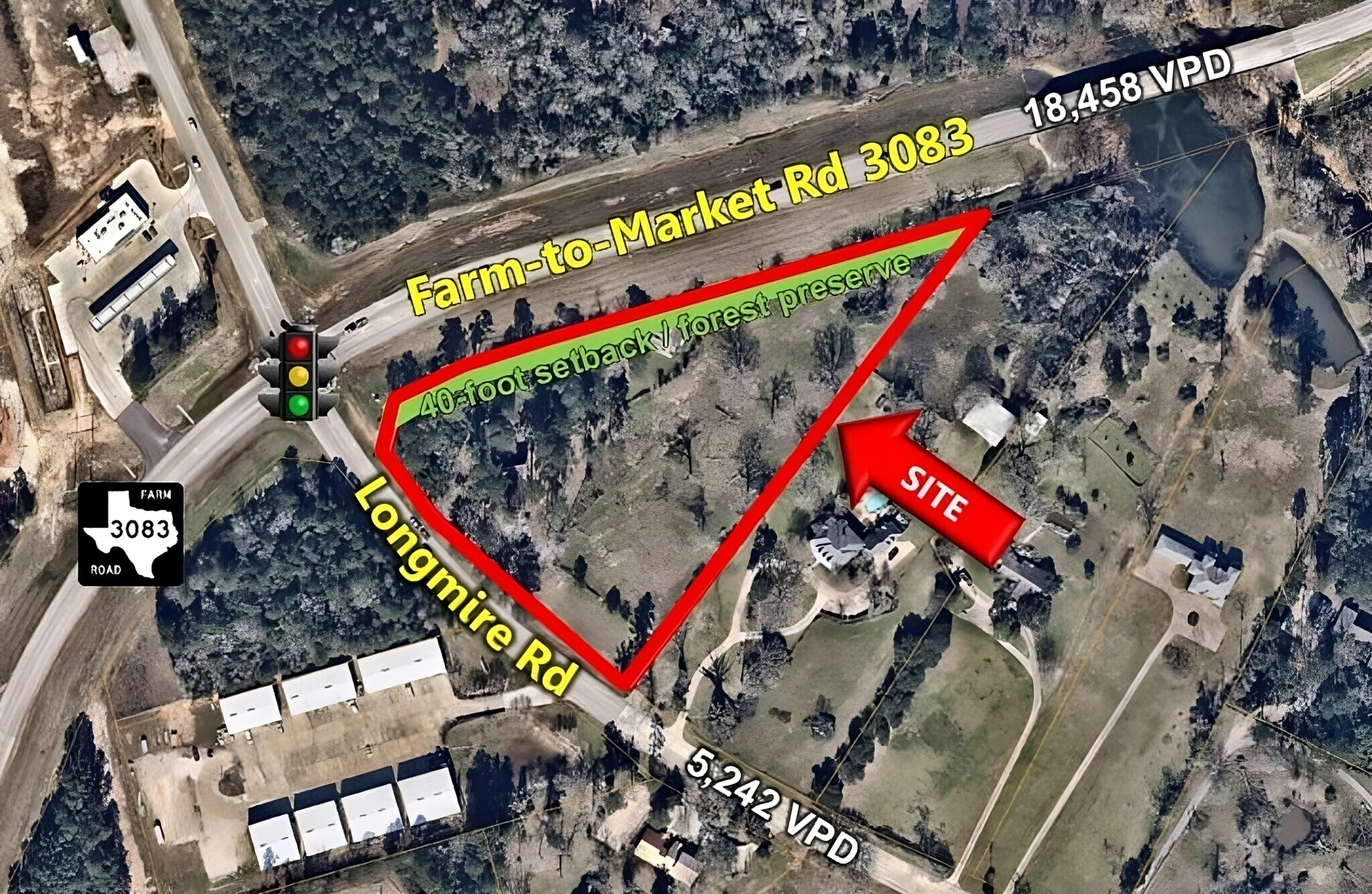 1938 Longmire Rd, Conroe, TX for sale Aerial- Image 1 of 6