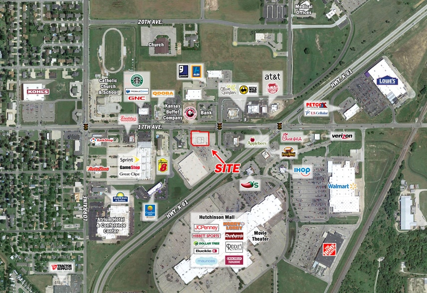 1529 E 17th Ave, Hutchinson, KS for sale - Aerial - Image 1 of 1