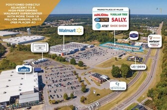 15427 S First St, Milan, TN - AERIAL  map view