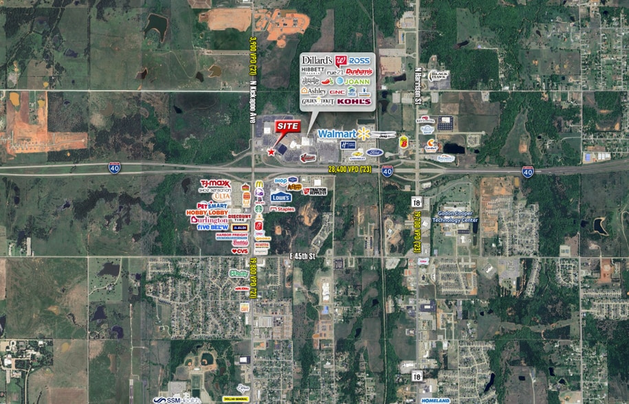 500 Shawnee Mall Dr, Shawnee, OK for lease - Aerial - Image 3 of 7