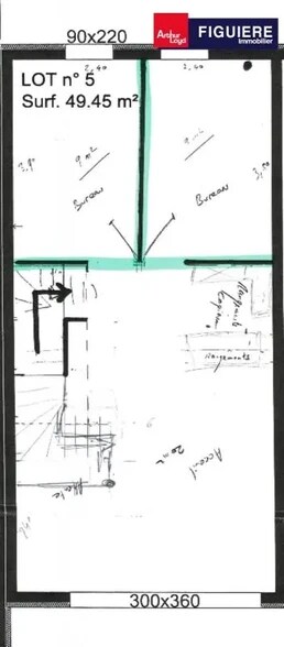 606 Avenue Du Général De Gaulle, Simiane-Collongue for lease - Floor Plan - Image 1 of 2