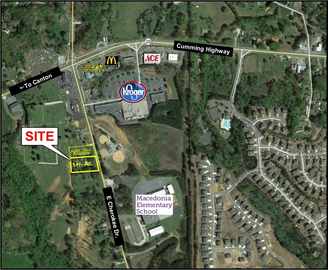 10561 E Cherokee Dr, Canton, GA for sale Aerial- Image 1 of 6