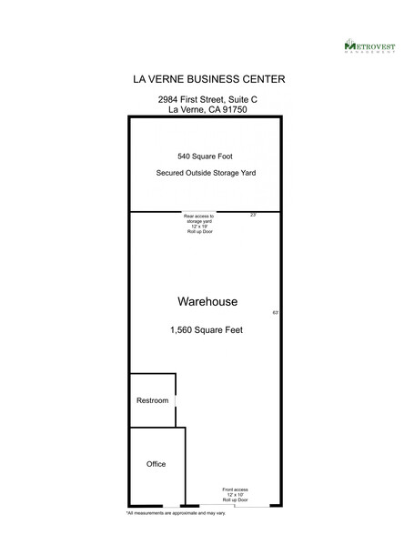 2974-2988 First St, La Verne, CA for lease - Floor Plan - Image 3 of 15