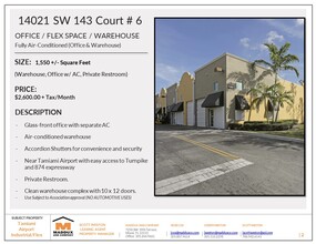 14021 SW 143rd Ct, Miami, FL for lease Building Photo- Image 2 of 4