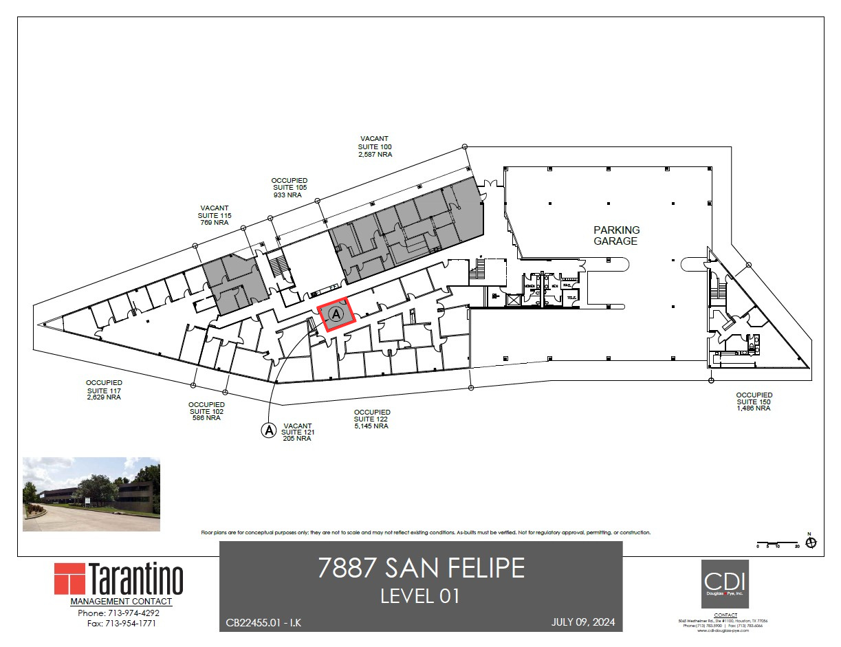 7887 San Felipe St, Houston, TX for lease Floor Plan- Image 1 of 1