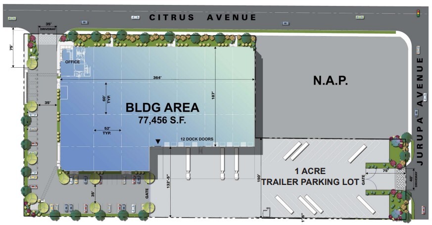 11216 Citrus Ave, Fontana, CA for lease - Site Plan - Image 2 of 8