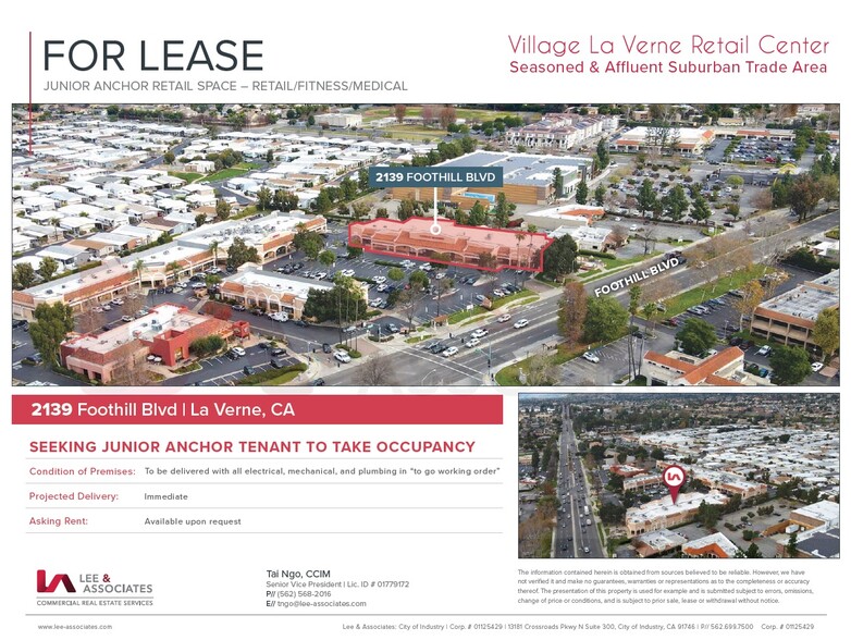 2105-2145 Foothill Blvd, La Verne, CA for lease - Building Photo - Image 1 of 4