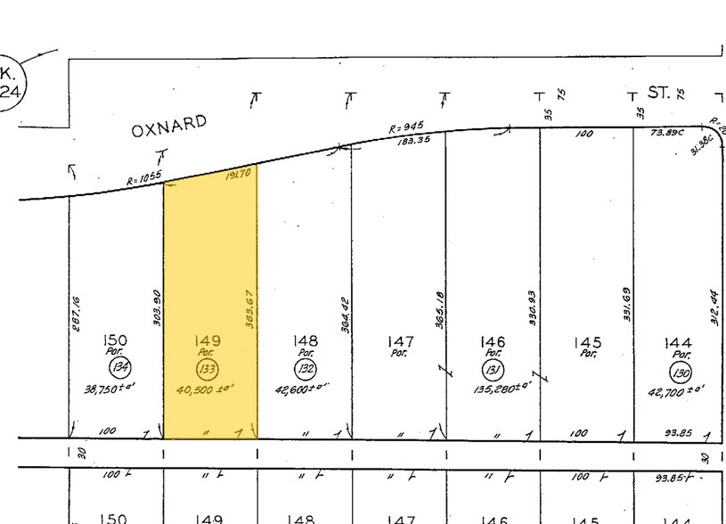 18356 Oxnard St, Tarzana, CA for lease - Plat Map - Image 3 of 3